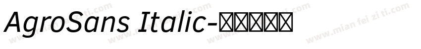AgroSans Italic字体转换
